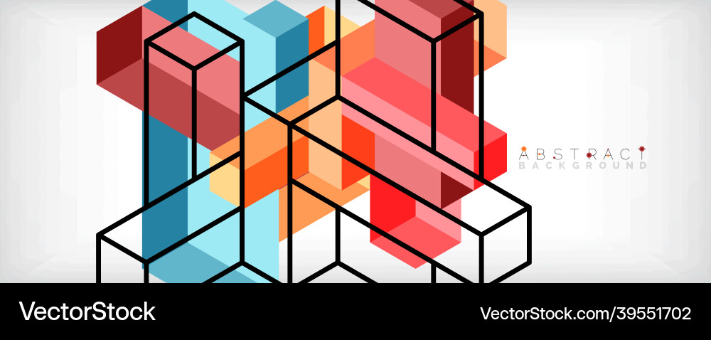 Abstract background 3d cubes cubic elements Abstract background 3d cubes cubic elements vector image