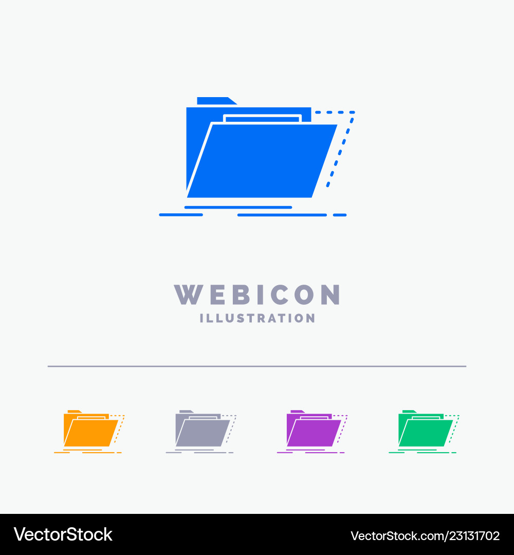 Archive catalog directory files folder 5 color Archive catalog directory files folder 5 color Vector Image