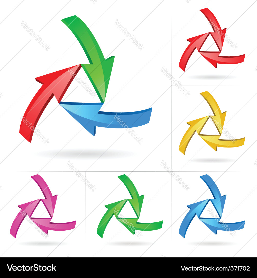 Arrow design elements vector image