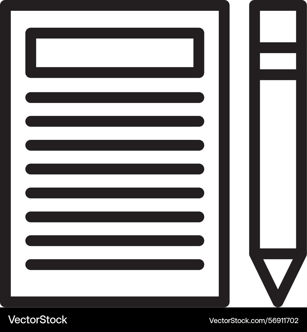 Article submission linear style icon design vector image