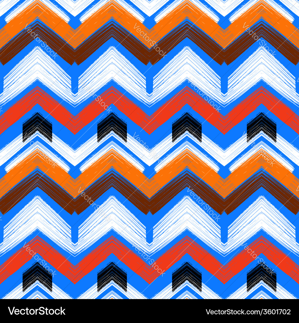 Bold Multicolor Zigzag Pattern vector image