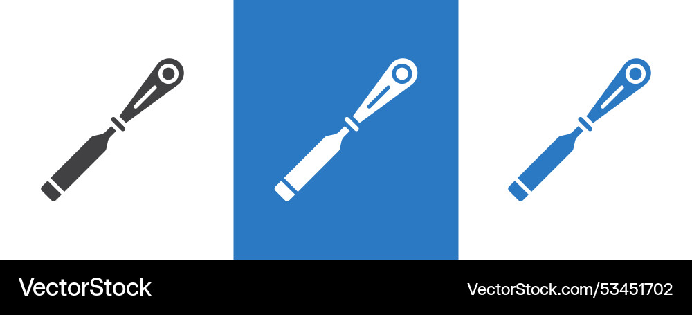 Chisel icon thin line Chisel icon thin line Vector Image