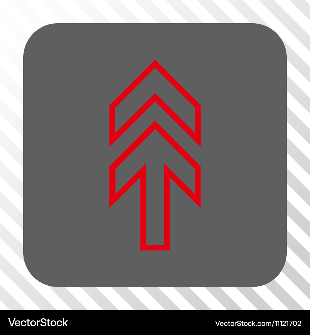 Direction up rounded square button Vector Image