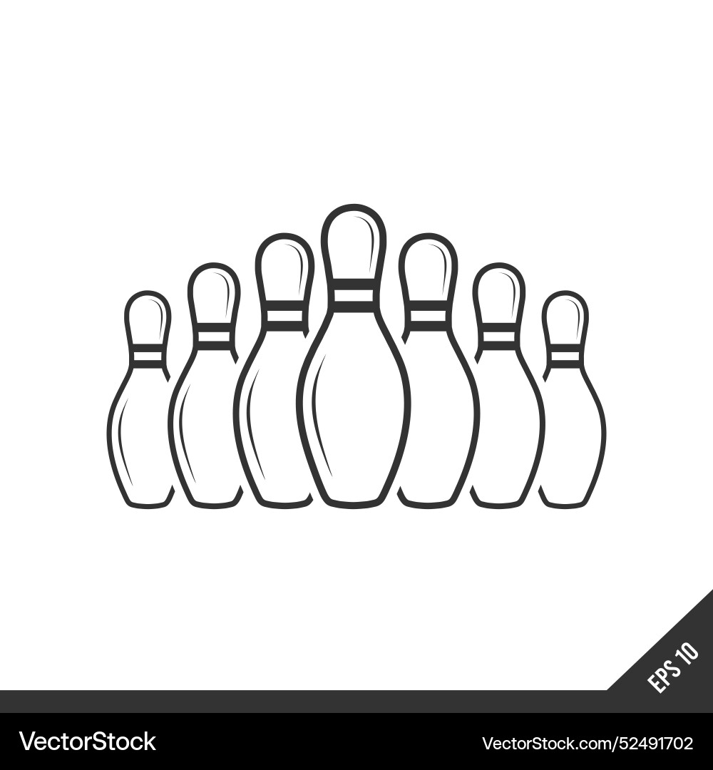 Duckpins Symbol aus Linie Web einfach Duckpins Symbol aus Linie Web einfach vektorbild