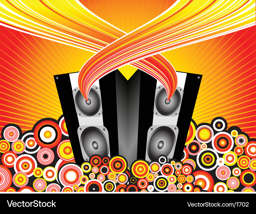 Dynamic Sound Waves Vector Image