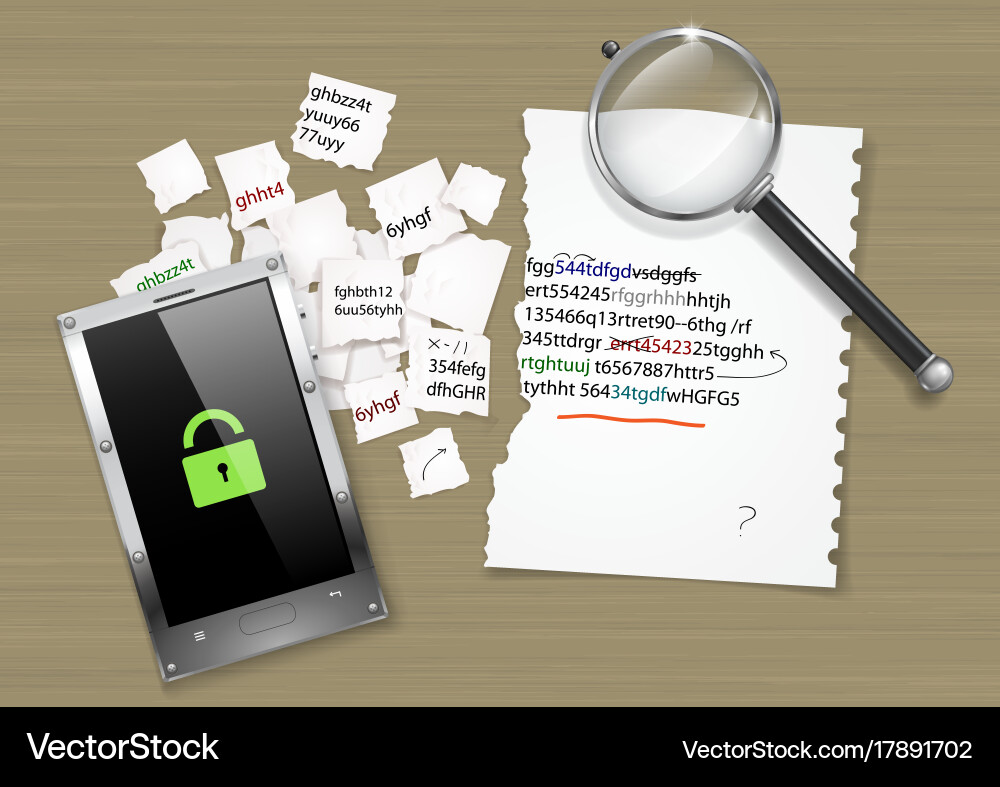 Erläuterung des Hackercodes Vektorbild