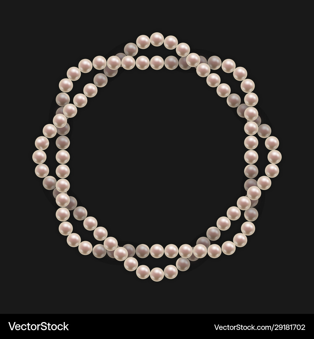 Frame with threads pearls decorative design Vector Image
