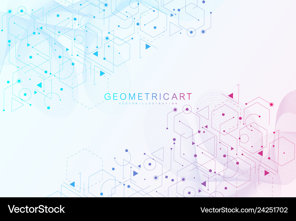 Geometric abstract background with connected line Geometric abstract background with connected line vector image