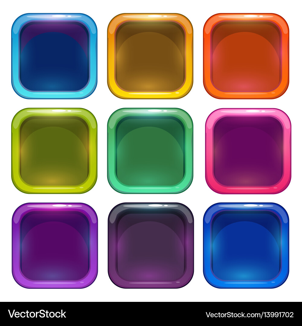 Glossy App Icon Frames vector image
