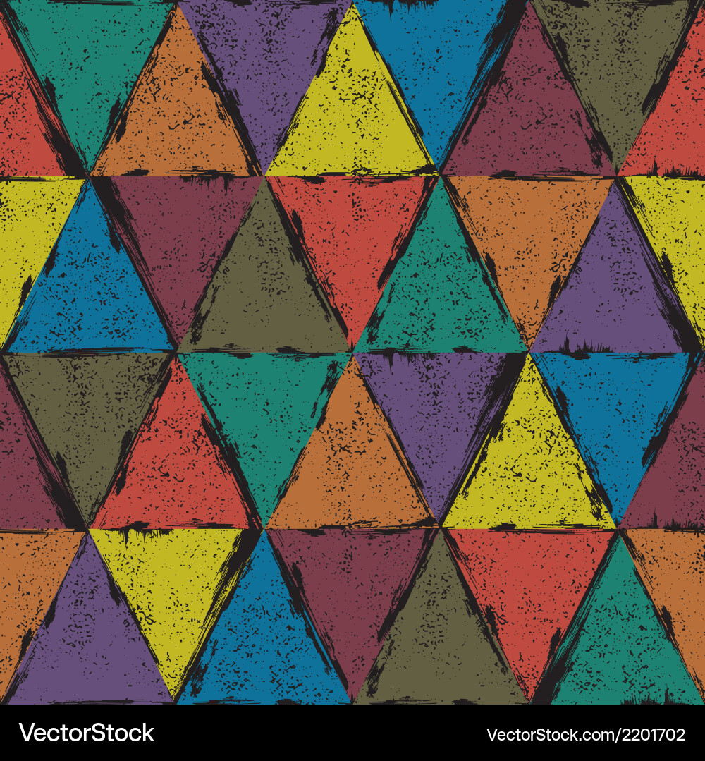 Grunge Triangle Pattern vector image