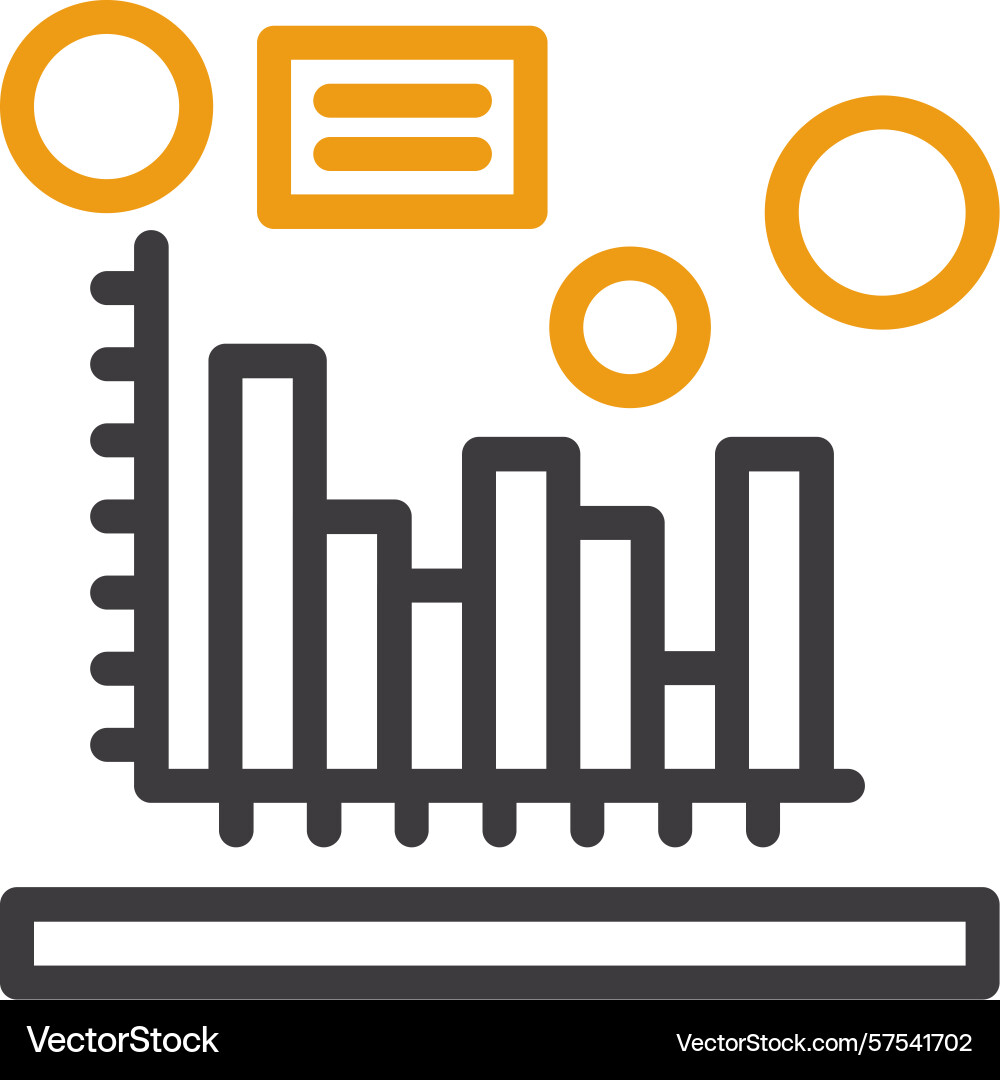 Histogram two color icon Vector Image