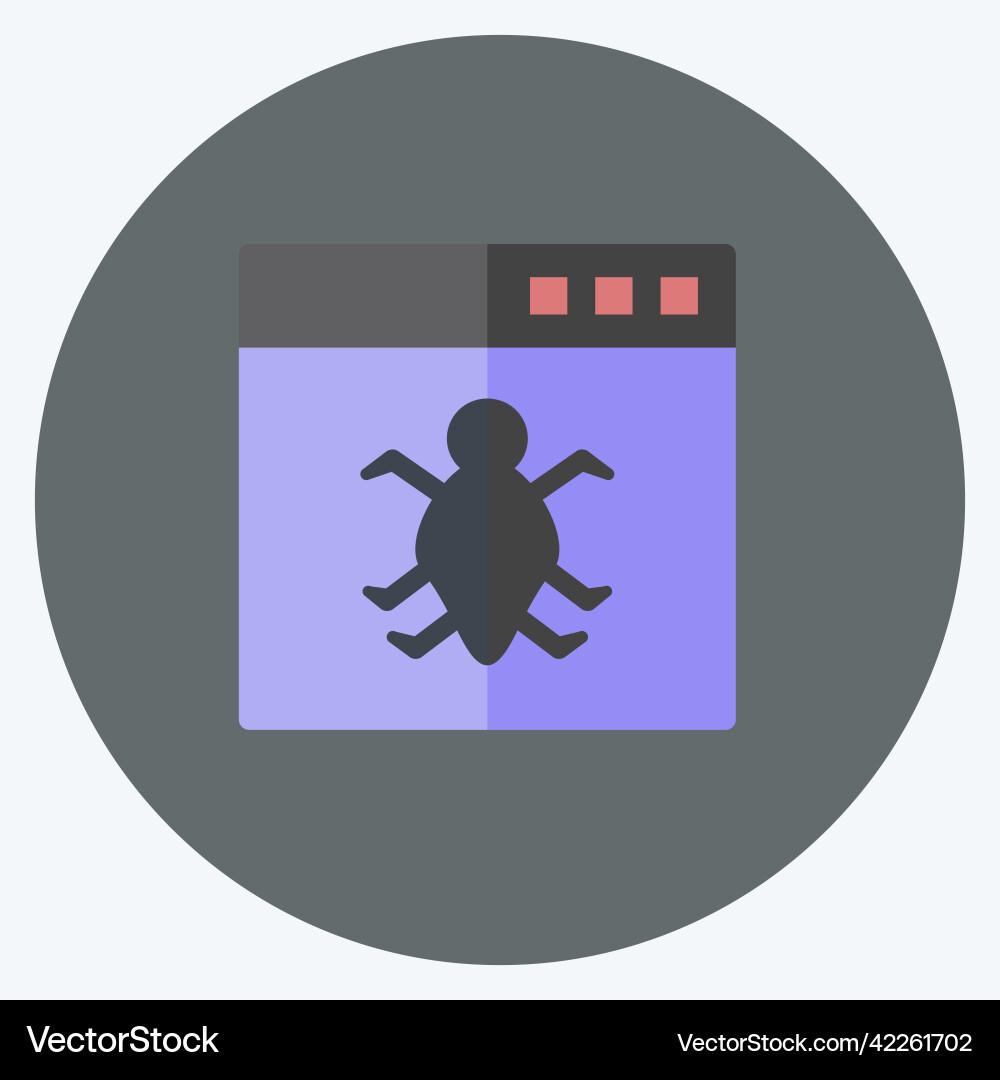 Icon bug in application suitable for programming Vector Image