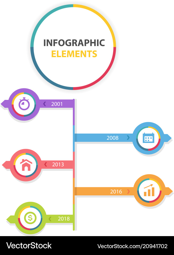 Infographic elements modern chart with three optio Infographic elements modern chart with three optio vector image