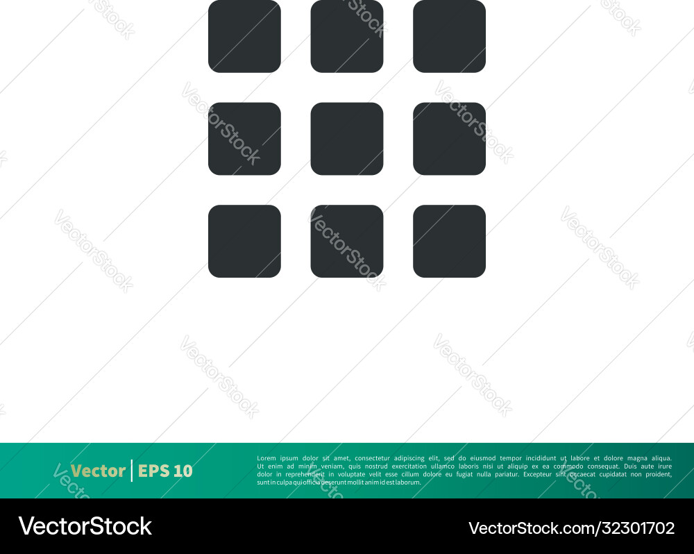 Menu interface - ui icon logo template design eps Vector Image