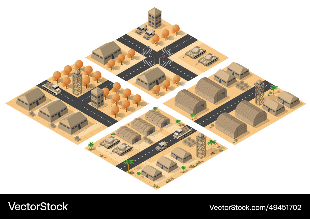 Module object element for building design army Module object element for building design army vector image
