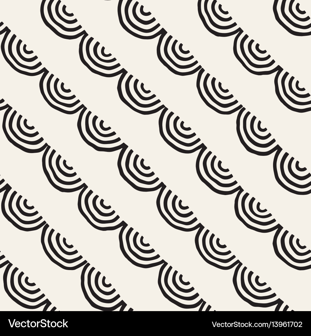 Monochrome minimalistic seamless pattern with arcs Vector Image