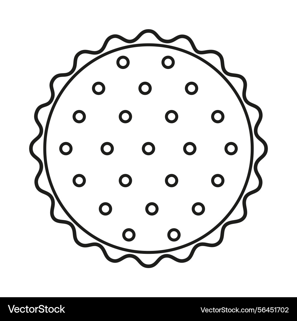 Outline cracker isolated Outline cracker isolated Vector Image