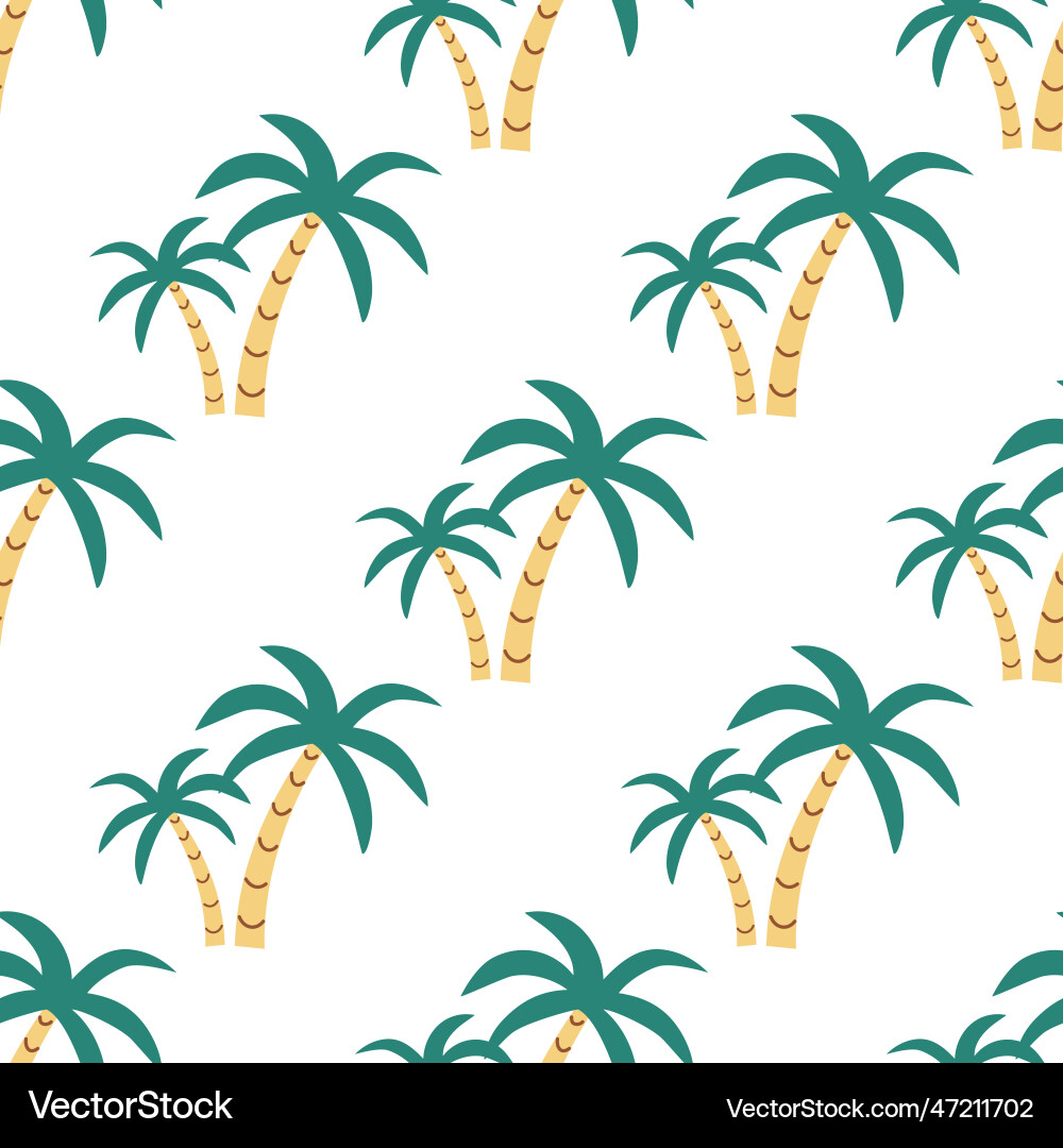 Palm trees seamless pattern Palm trees seamless pattern vector image