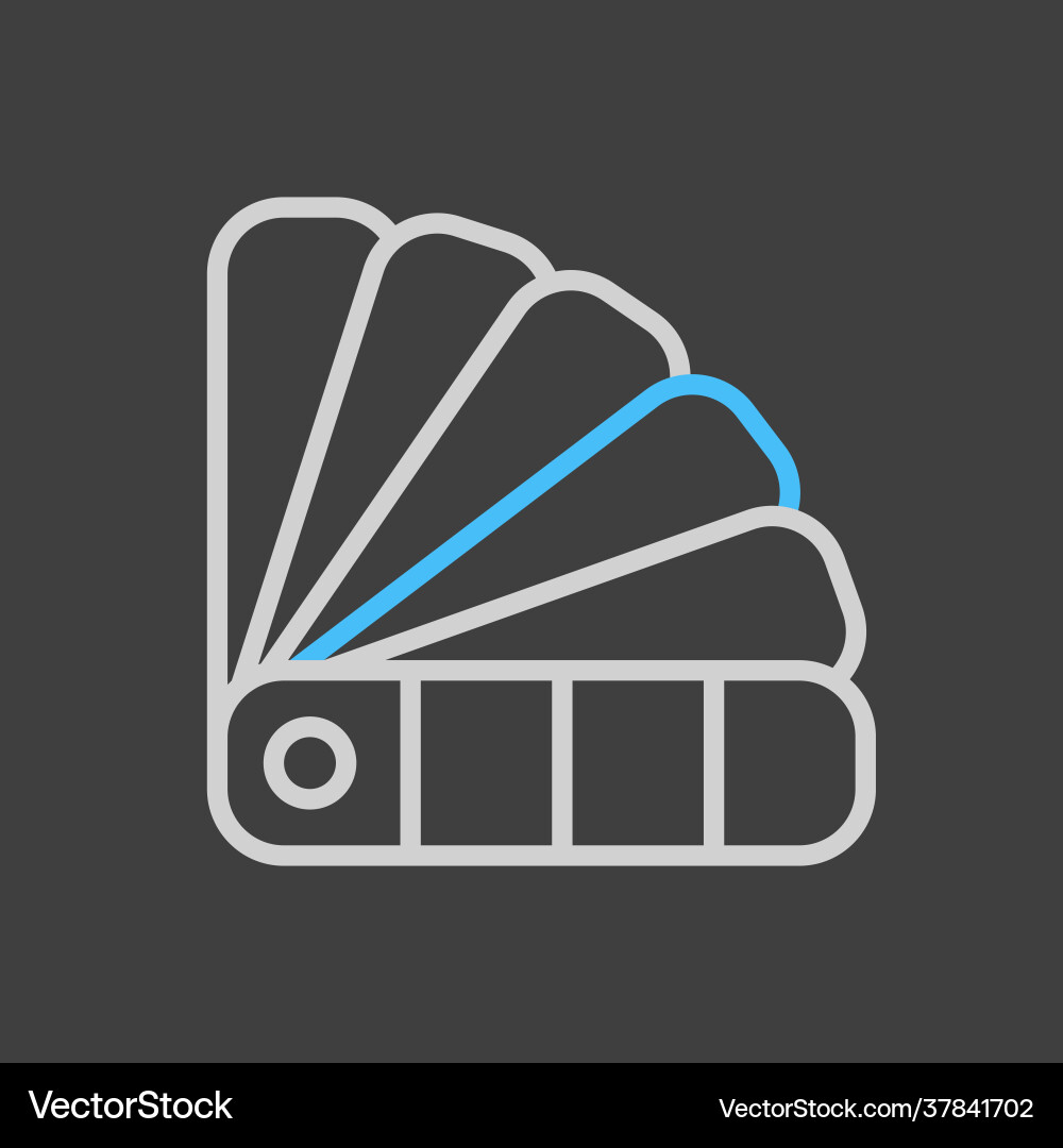 Paper color palette icon on dark background Vector Image