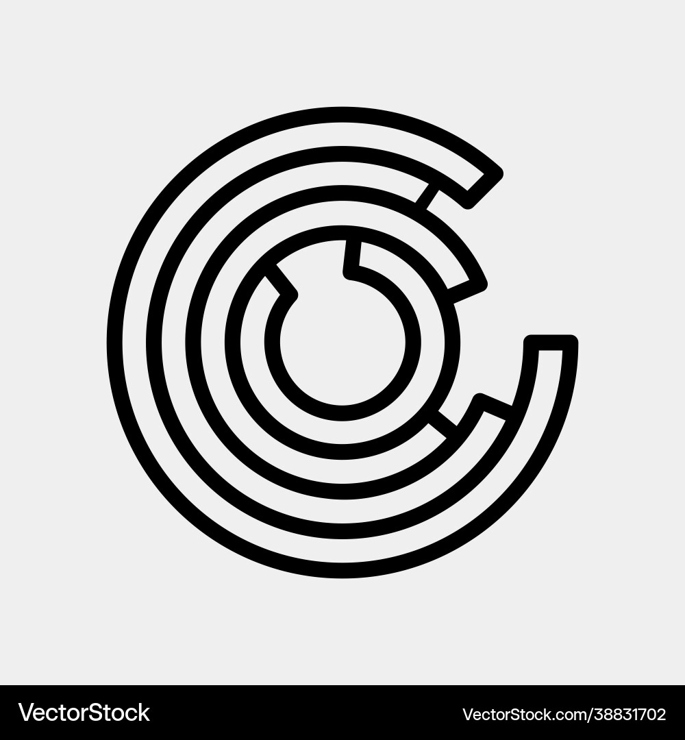 Pie chart icon in line style for any projects Pie chart icon in line style for any projects vector image