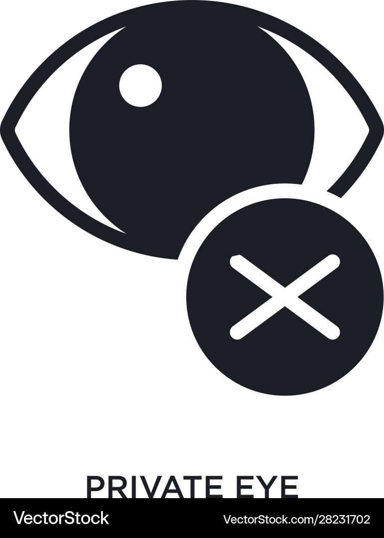 Private eye isolated icon simple element from Private eye isolated icon simple element from vector image