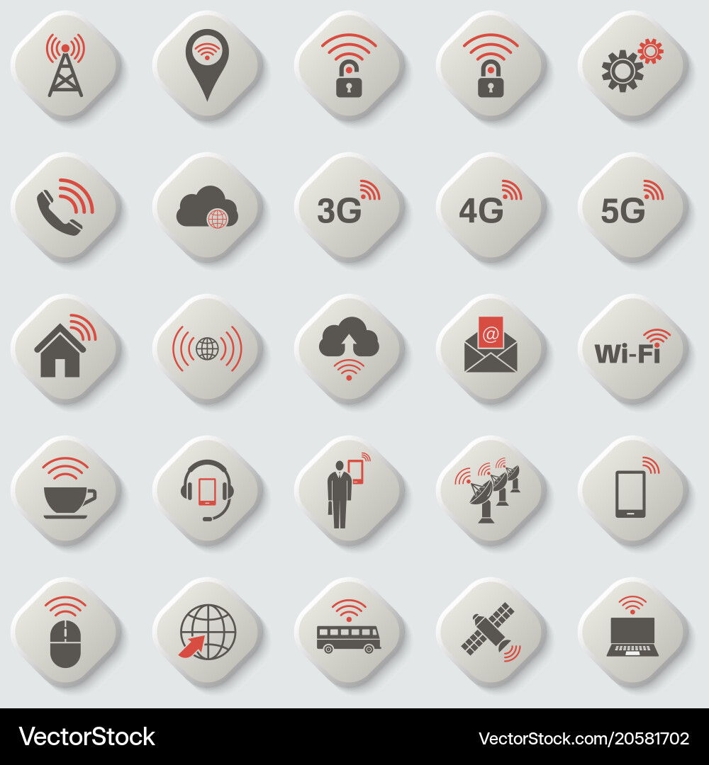 Set of universal icons for web and mobile Vector Image