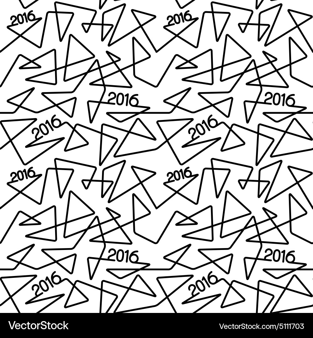 2016 year linear pattern Vector Image