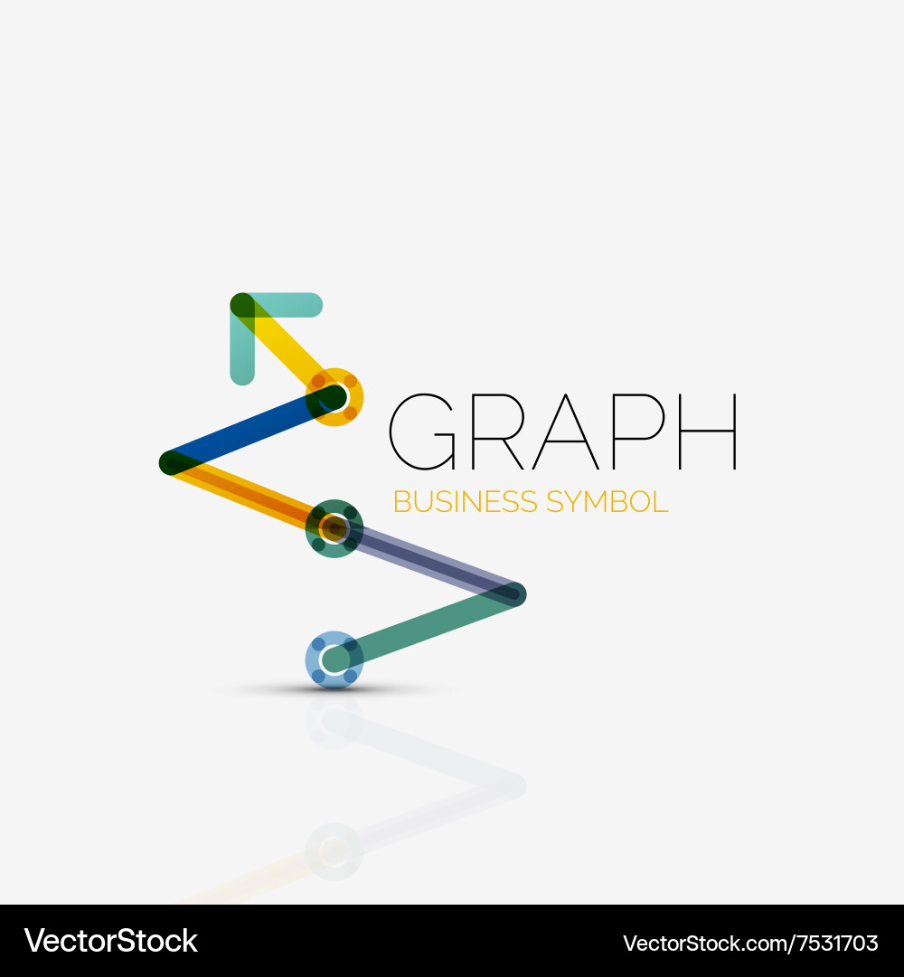 Abstract logo idea linear chart or graph Vector Image