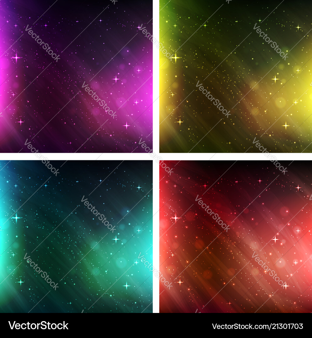 Abstract space background set vector image