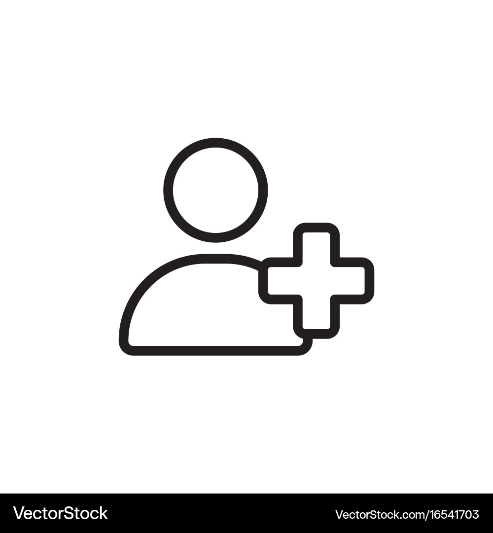 Add user icon on white background vector image