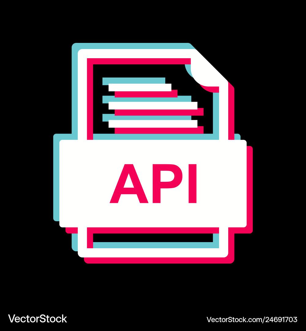 Api file document icon vector image