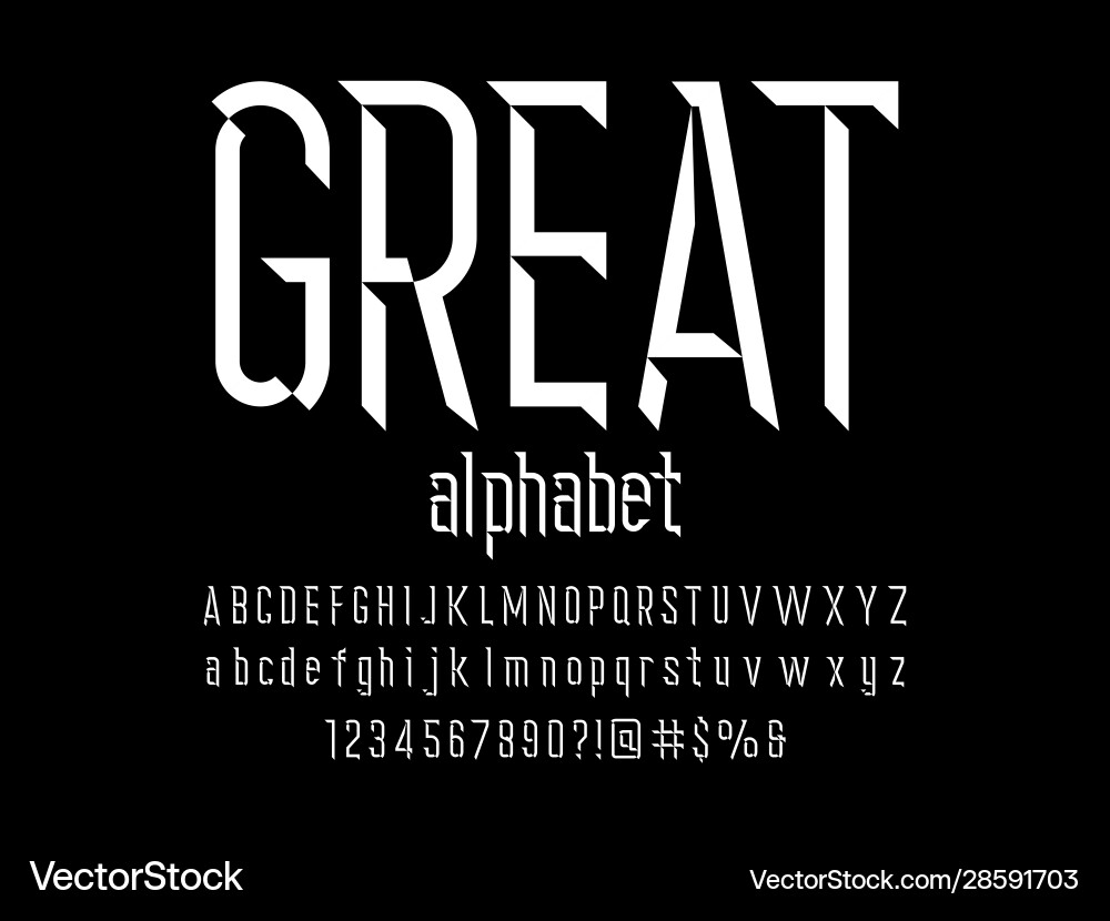 Chisel font Chisel font vector image