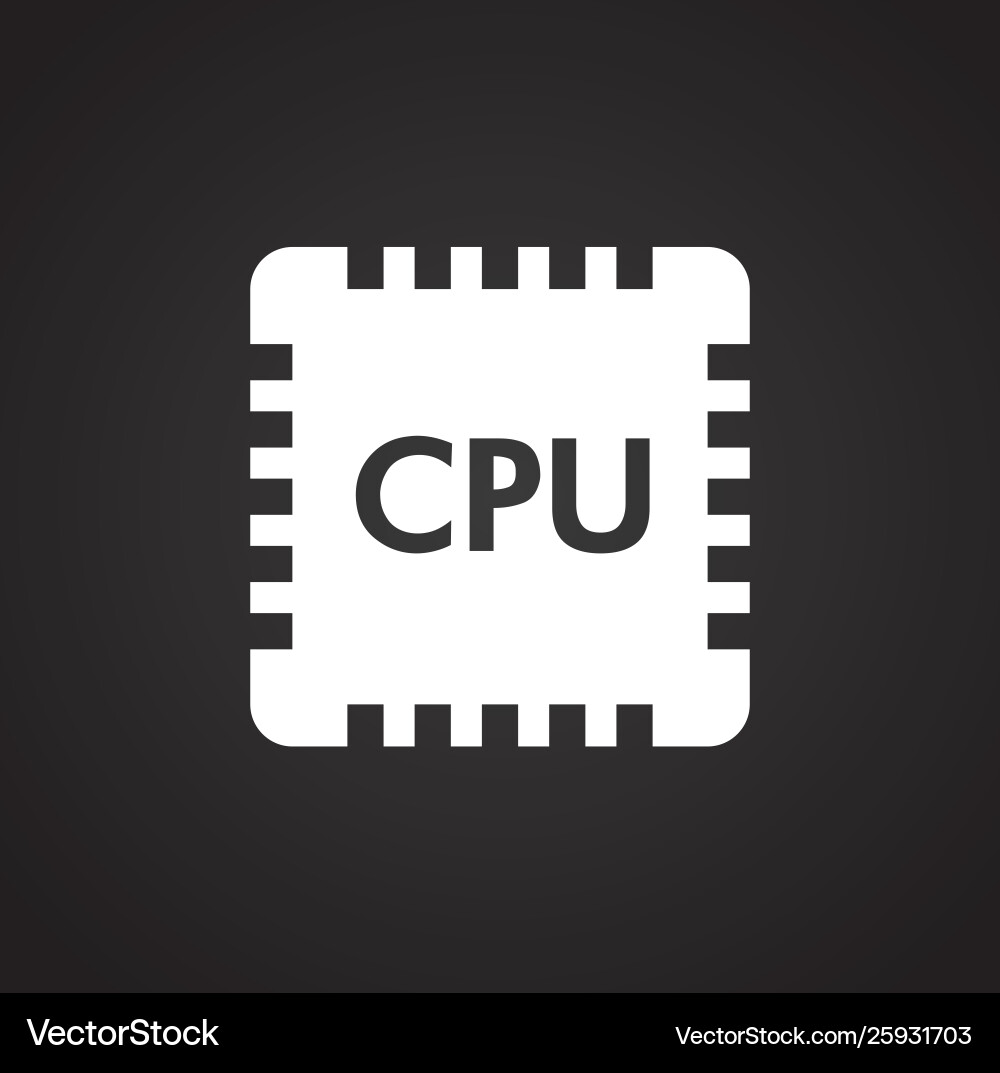 Computer chip related icon on background Computer chip related icon on background Vector Image