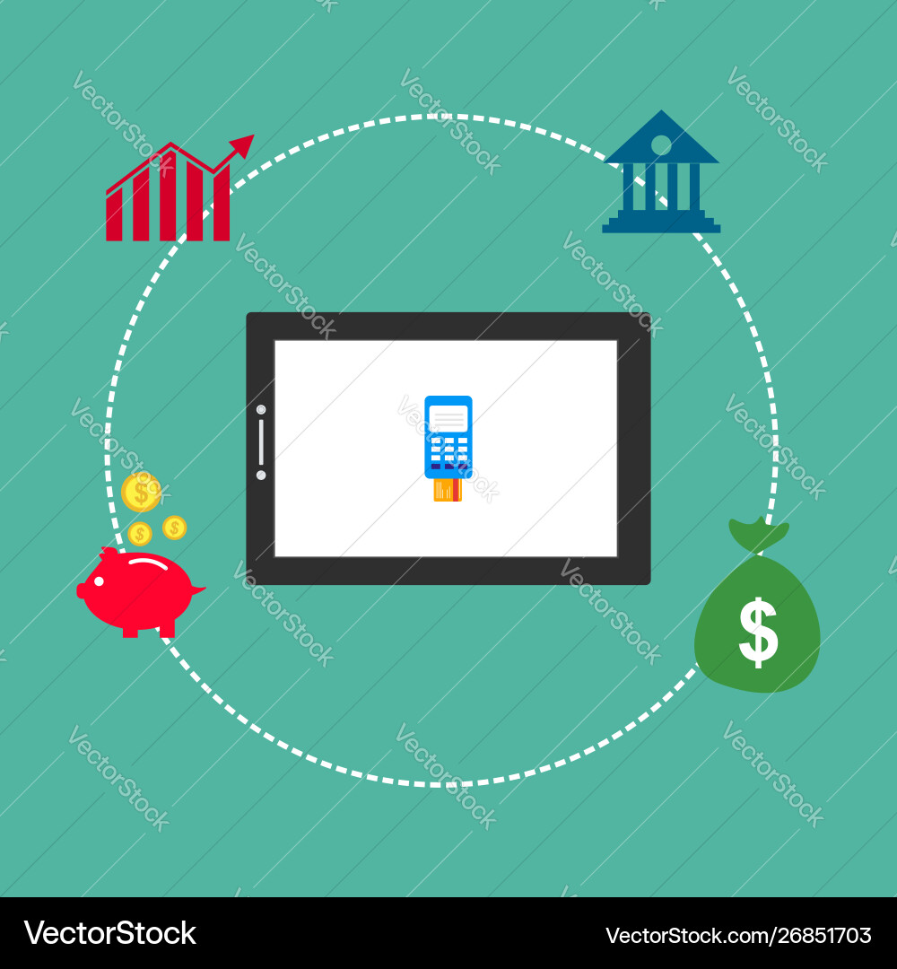 Concept online and mobile payments for web page Concept online and mobile payments for web page vector image