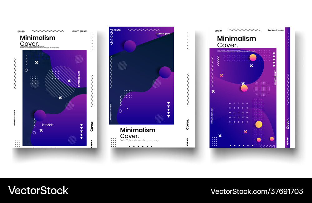 Cover design template set with abstract lines Cover design template set with abstract lines vector image