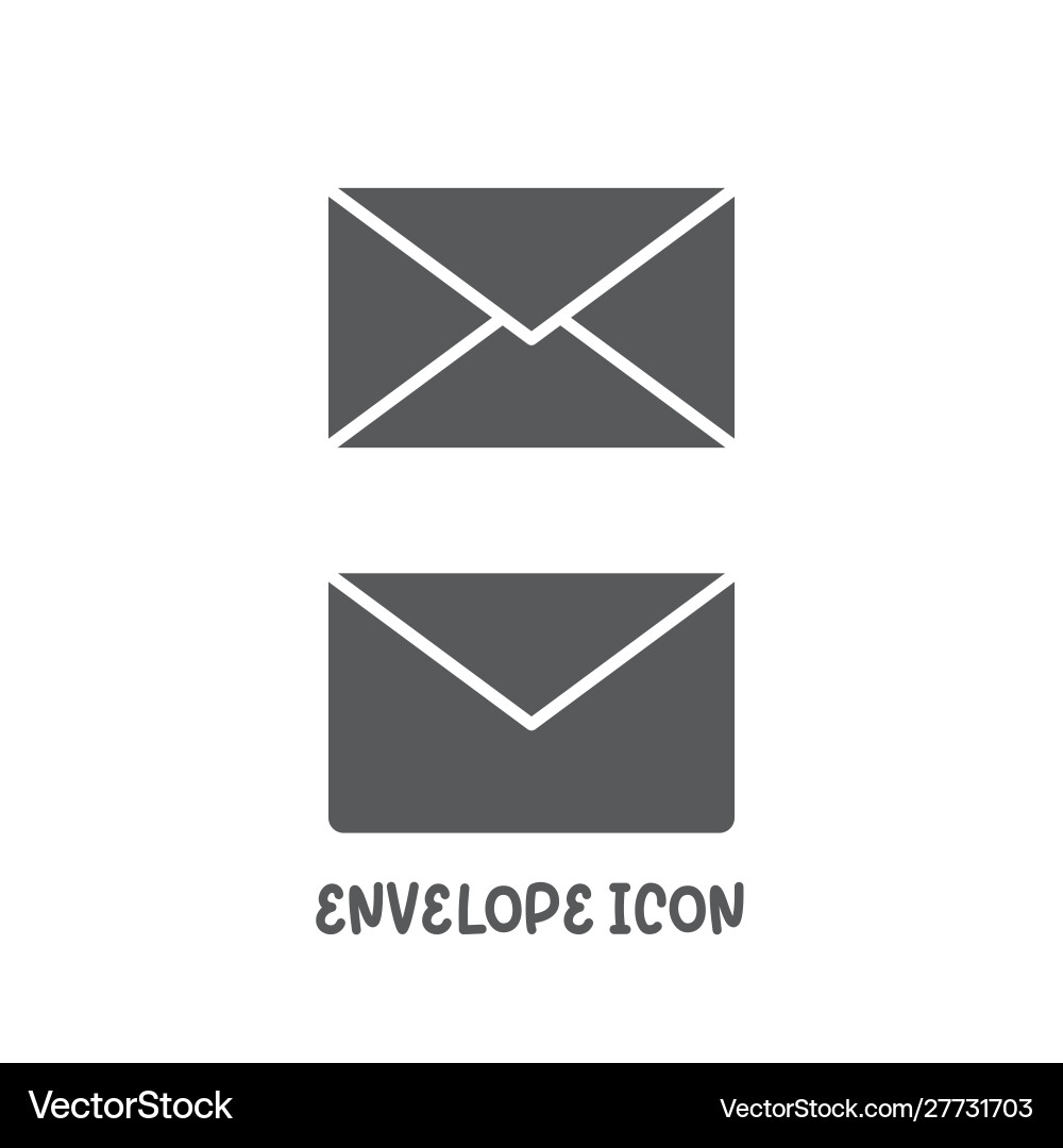 Envelope icon simple flat style Vector Image