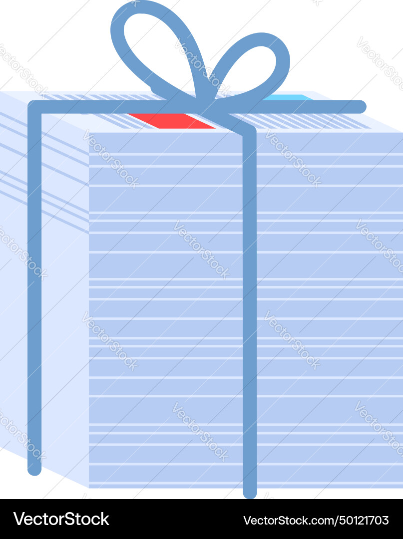 Flat stack of old archive documents icon Vector Image