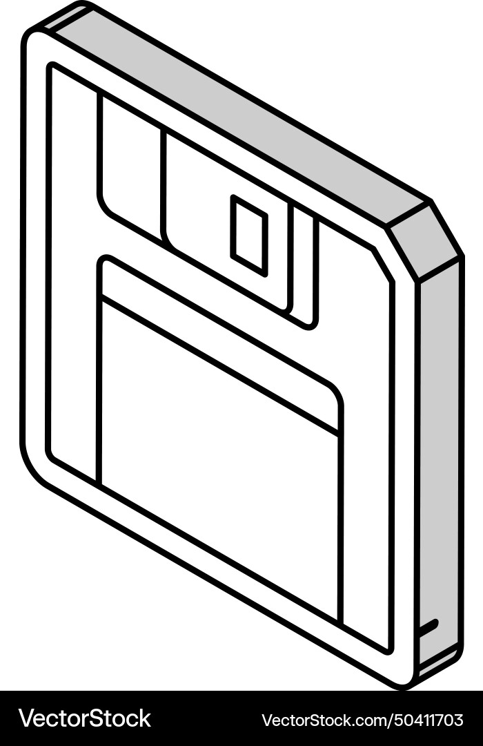 Floppy disk saving loading data isometric icon Floppy disk saving loading data isometric icon vector image