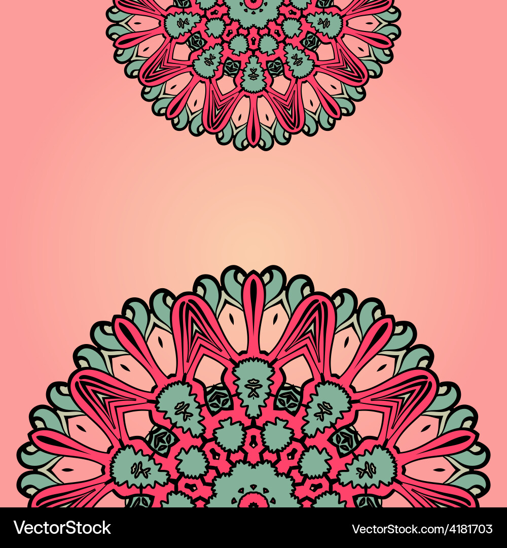 Frame for text in the indian style vector image