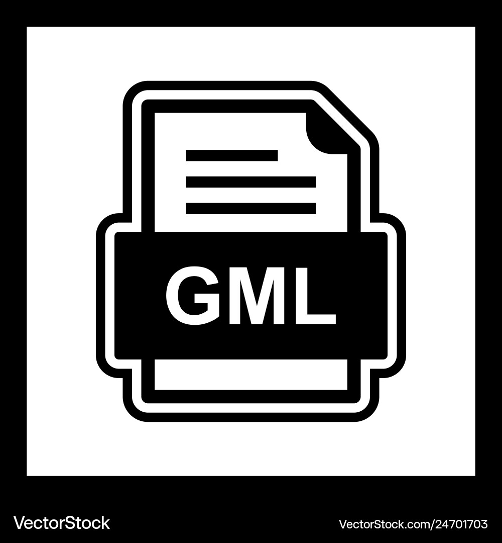 Gml file document icon vector image