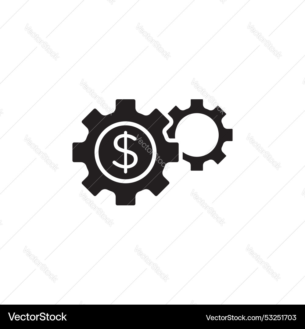 Money processes icon set optimize cost expense Vector Image