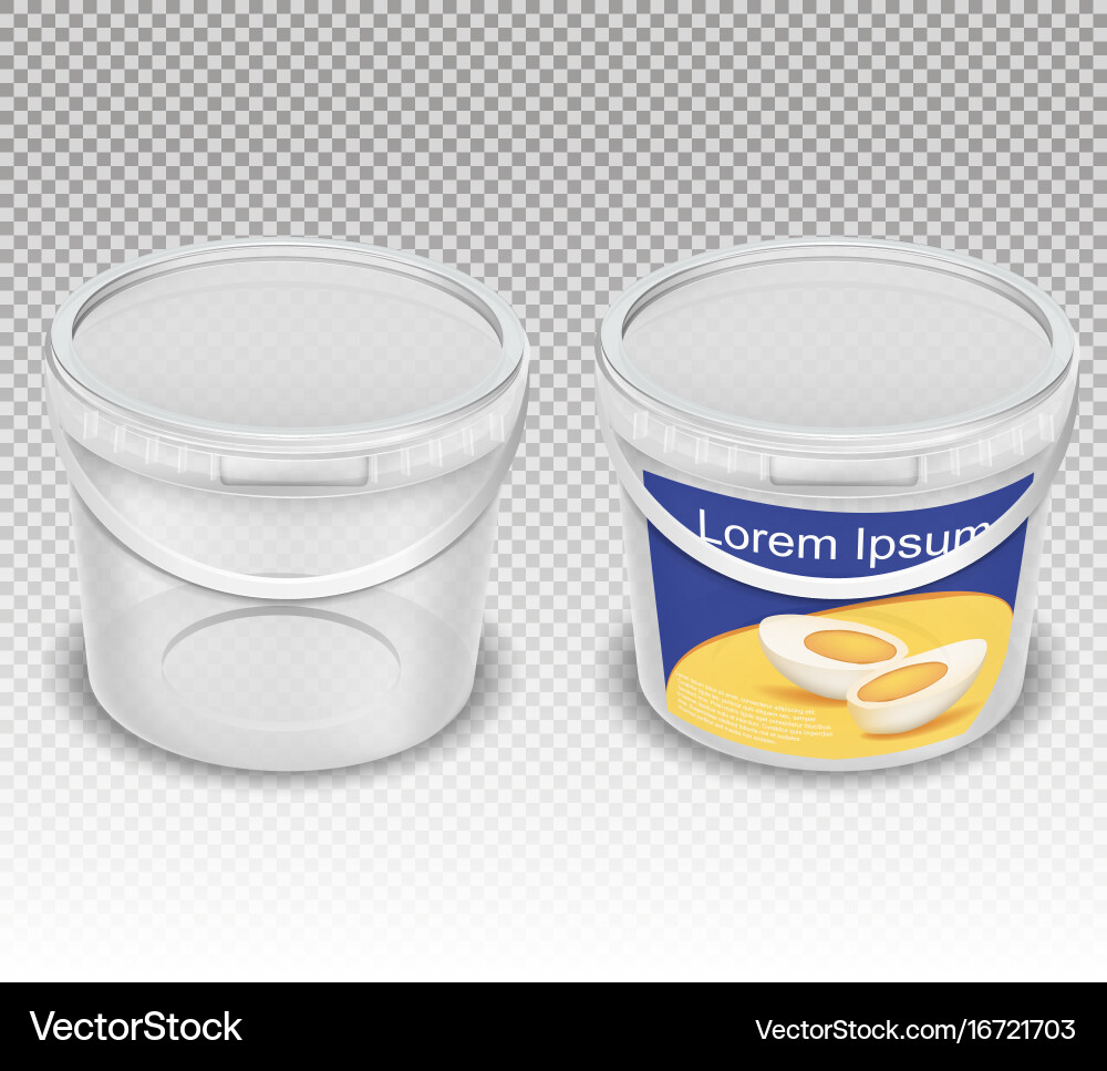 Realistic of empty plastic vector image