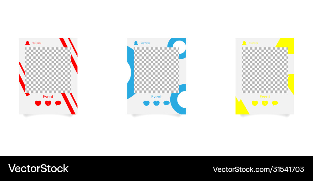Set frames for social networks or events Set frames for social networks or events vector image