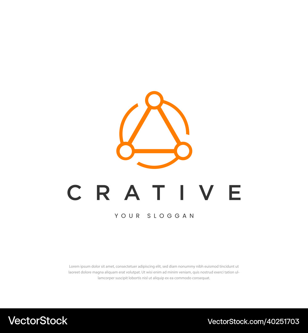 Stylish line triangle connection design Stylish line triangle connection design vector image