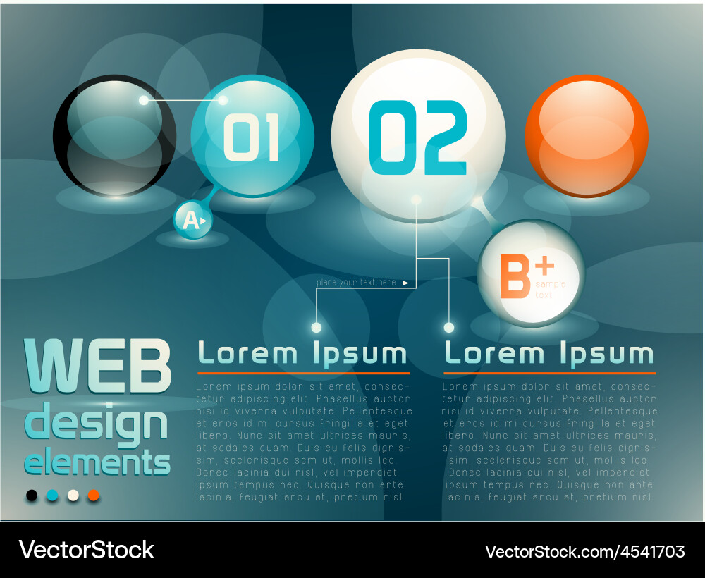 Web design elements vector image