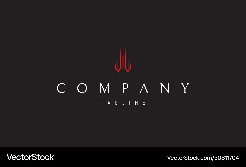 A red logo with an abstract image of ear Vector Image