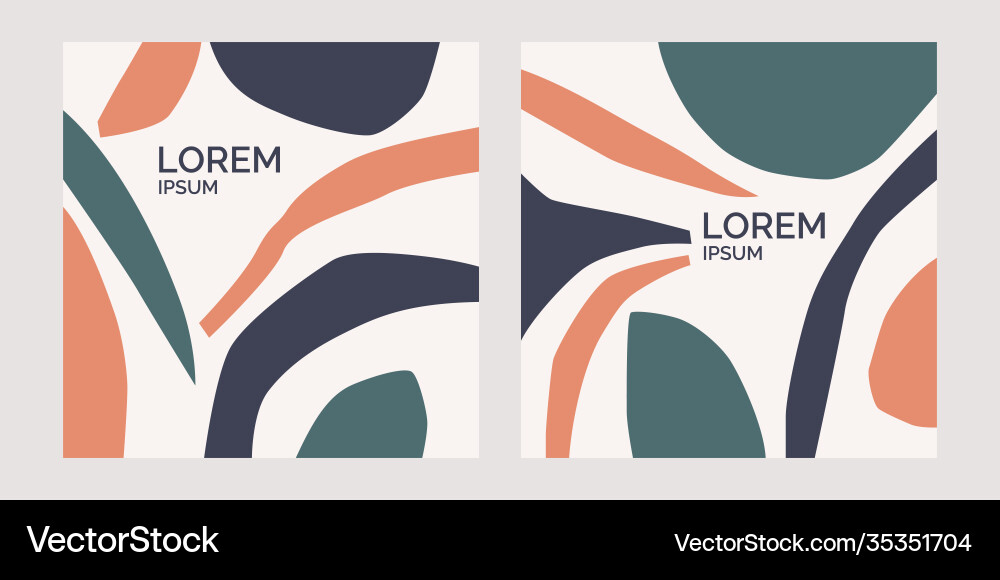A set posters composition with abstract Vector Image