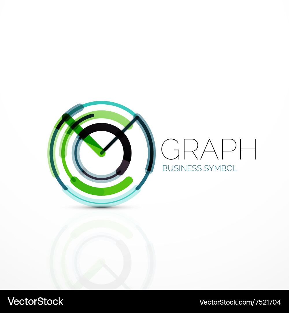 Abstract logo idea linear chart or graph Vector Image