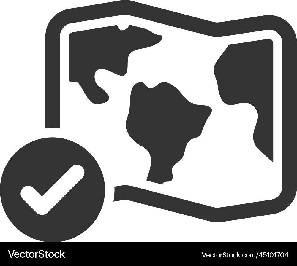 Check in map icon vector image