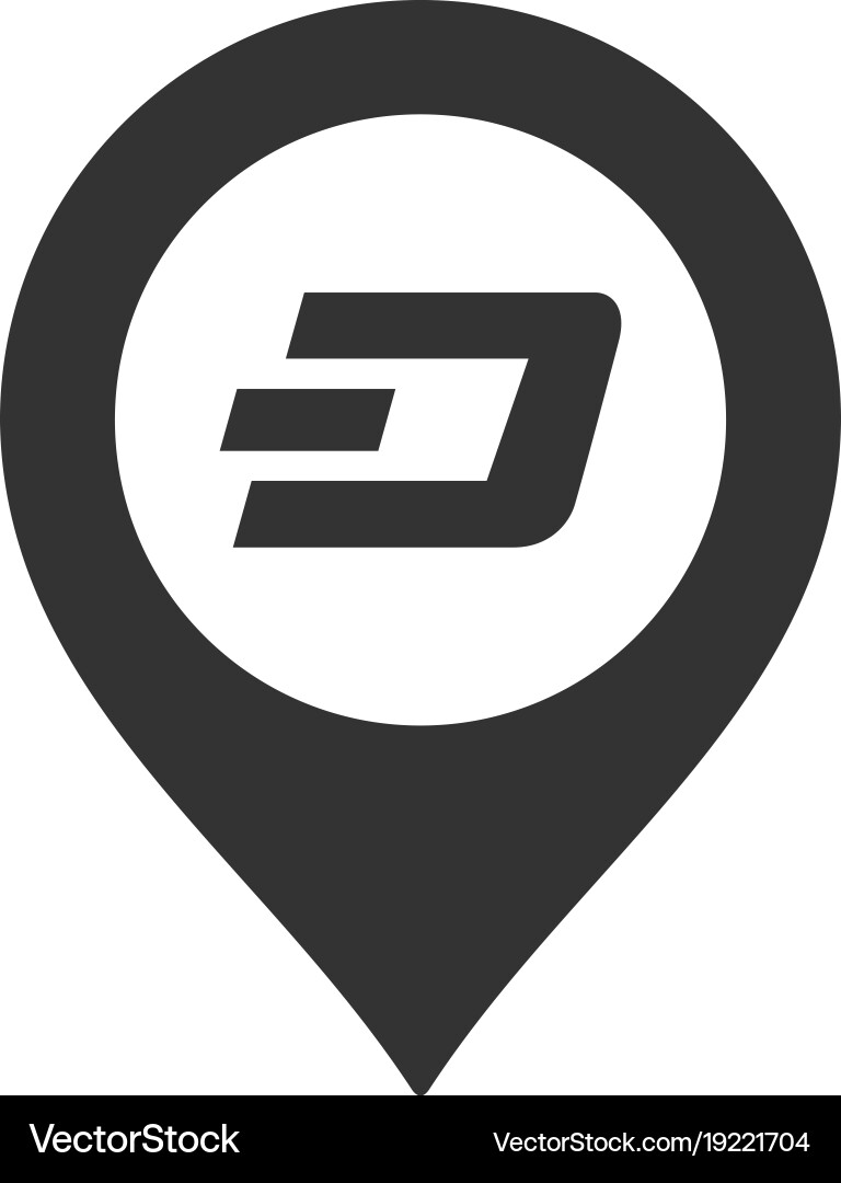 Dash map pointer flat icon vector image